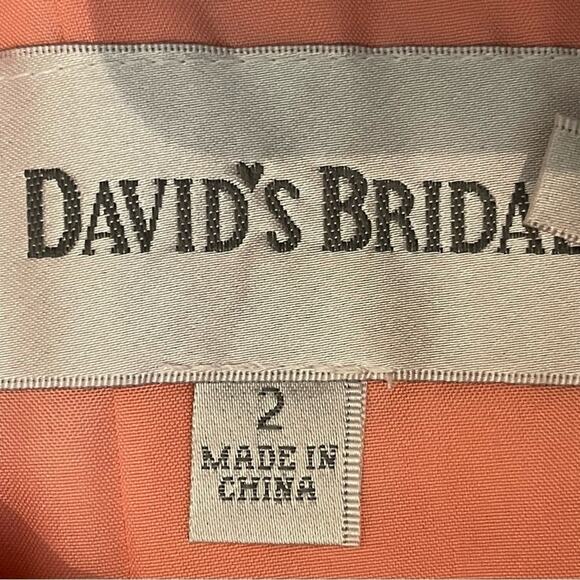 David’s Bridal Coral Lace Halter BalletCore Party Event Dress NWOT Size 2 - Picture 9 of 12